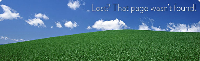 Lost? That page wasn't found