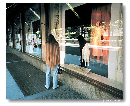 Woman and Dog - New York, by DF Connors