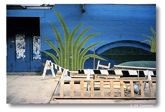 Wall and Ladders - New York, by DF Connors