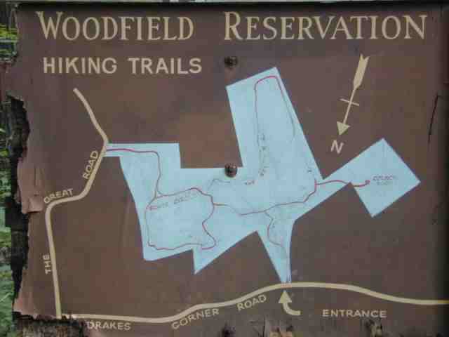 Trail map at Northern entrance (.6 mi from Great Rd)