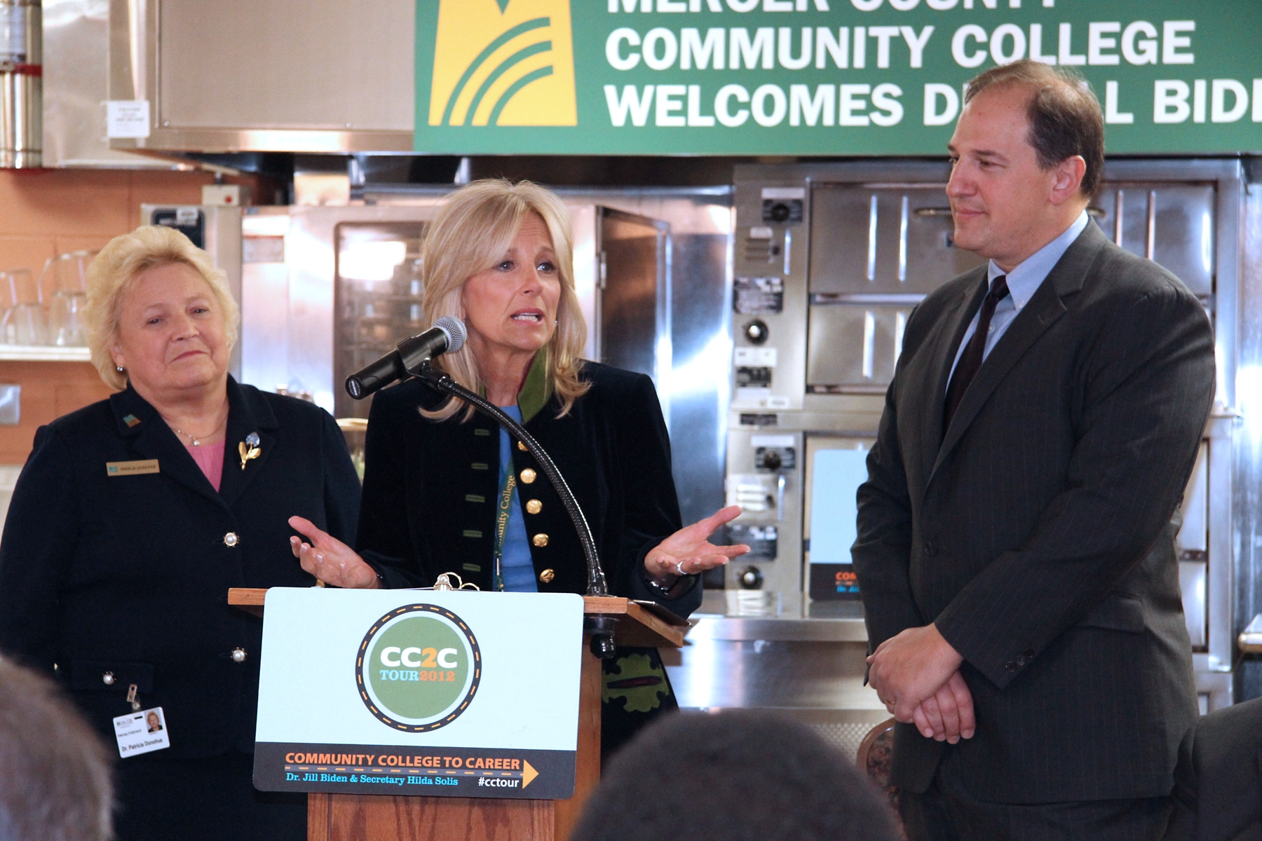 Second Lady Dr. Jill Biden Leads Panel Discussion at MCCC on March 28