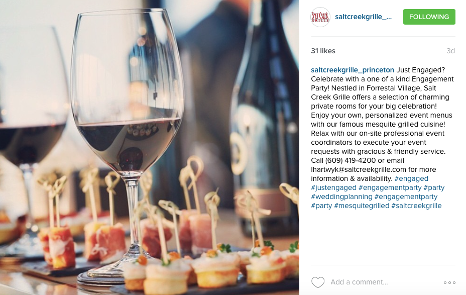 Salt Creek Grille Princeton on Instagram